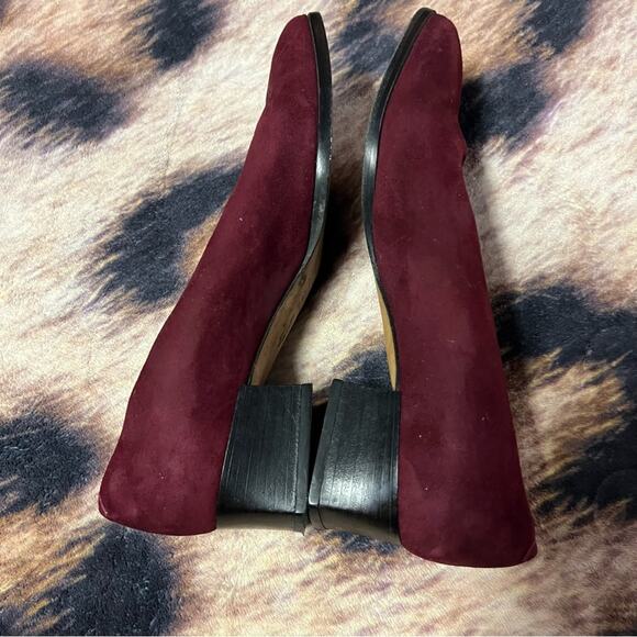 Vintage VanEli Deep Wine Red Block Pumps Heels Size 8.5 - Picture 4 of 9